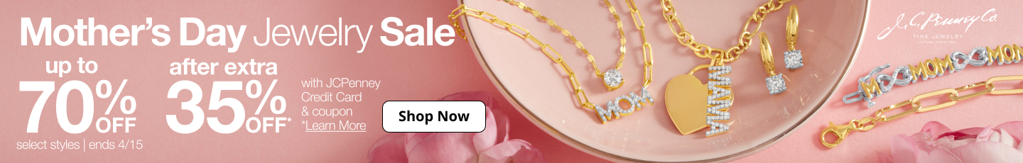 Save up to 70% off on mother's day jewelry at JCPenney