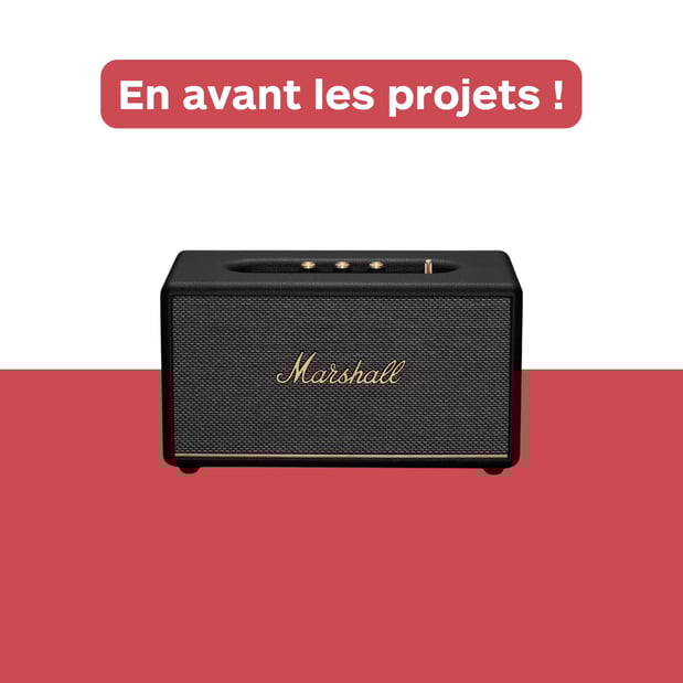 Enceinte Marshall au sein du magasin Boulanger Aix-en-Provence proche de Puyricard, Aix-les-milles et Salon de Provence