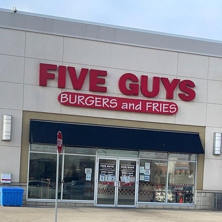 Five Guys at 1510 Dundas Street East C6 in Mississauga.