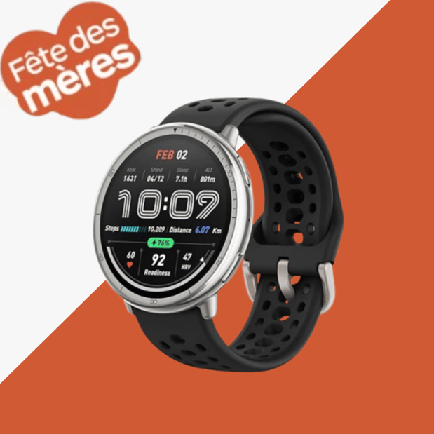 Montre sport AMAZFIT Active 2 Round Black Sport Silicone
