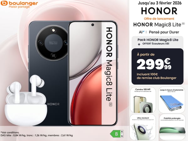 📱✨ OFFRE DE LANCEMENT HONOR MAGIC 8 LITE chez Boulanger Villeneuve d’Ascq ! ✨📱
