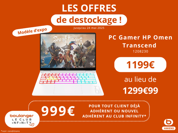 PC Gamer HP Omen
Transcend , offre destockage