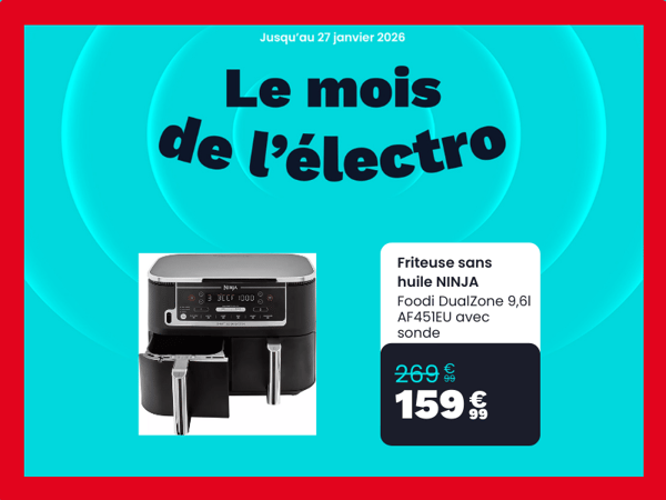 Friteuse sans huile NINJA Foodi DualZone 9,6l AF451EU avec sonde