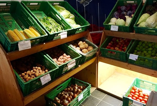 Kartoffeln, Biogemüse, Biofrüchte