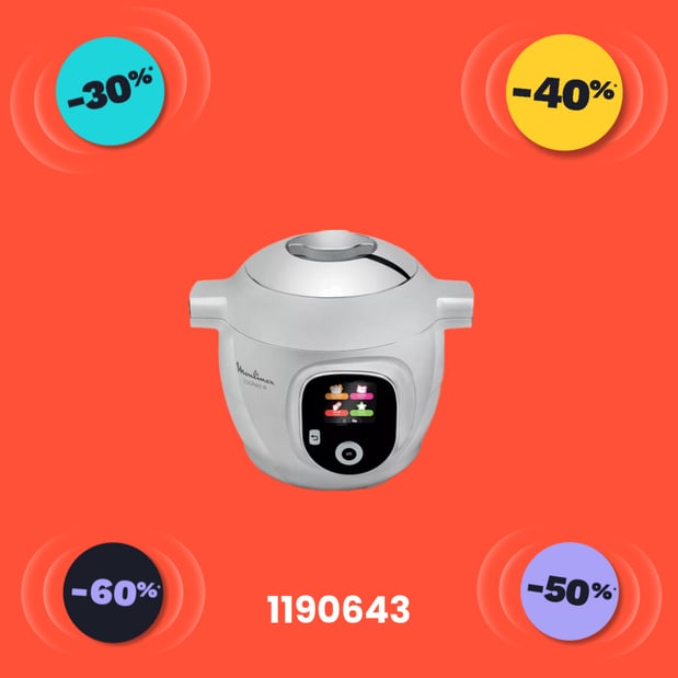 Cookeo MOULINEX CE854B10 gris 6 L en promotion dans votre magasin boulanger lille esquermoise