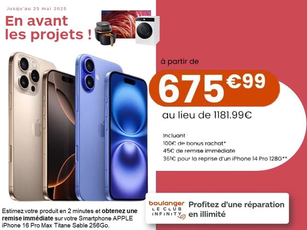 Boulanger Anglet

iPhone 16 Pro Max Boulanger

Offre reprise iPhone Anglet

Bonus rachat Boulanger Anglet

Remise immédiate smartphone Anglet

iPhone 16 pas cher Anglet

Reprise iPhone 14 Pro Boulanger

Boulanger Infinity réparation illimitée

Promo Apple mai 2025 Anglet

En avant les projets Boulanger