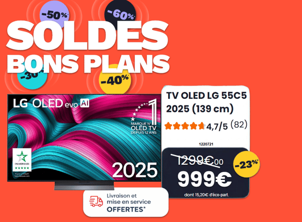 Découvrez le TV LG Oled C5 à Niort ! Profitez de la livraison et mise en service offertes sur les TV Oled LG C5 par Boulanger Niort