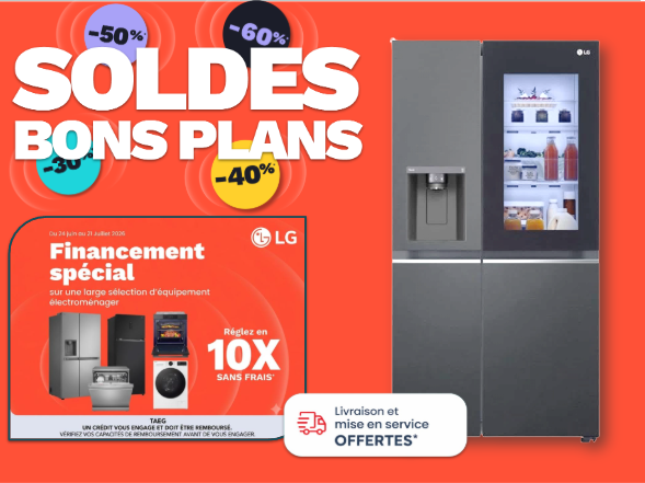 Besoin d'un frigo américain LG à Fenouillet ? Profitez de la livraison et mise en service OFFERTES de votre frigo américain par Boulanger Fenouillet !
