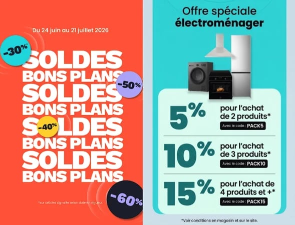 🛍️ Soldes d'été : Cumulez les remises avec notre offre spéciale gros électroménager ! 🛍️