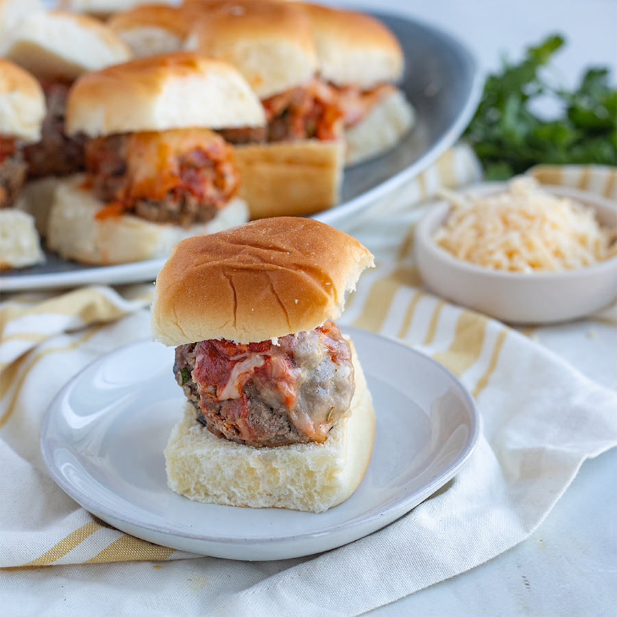 cheesy italian beef meatball sliders