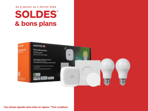 ampoules connectées avec enki et zigbee de essentiel b chez boulanger Tours saint pierre des corps