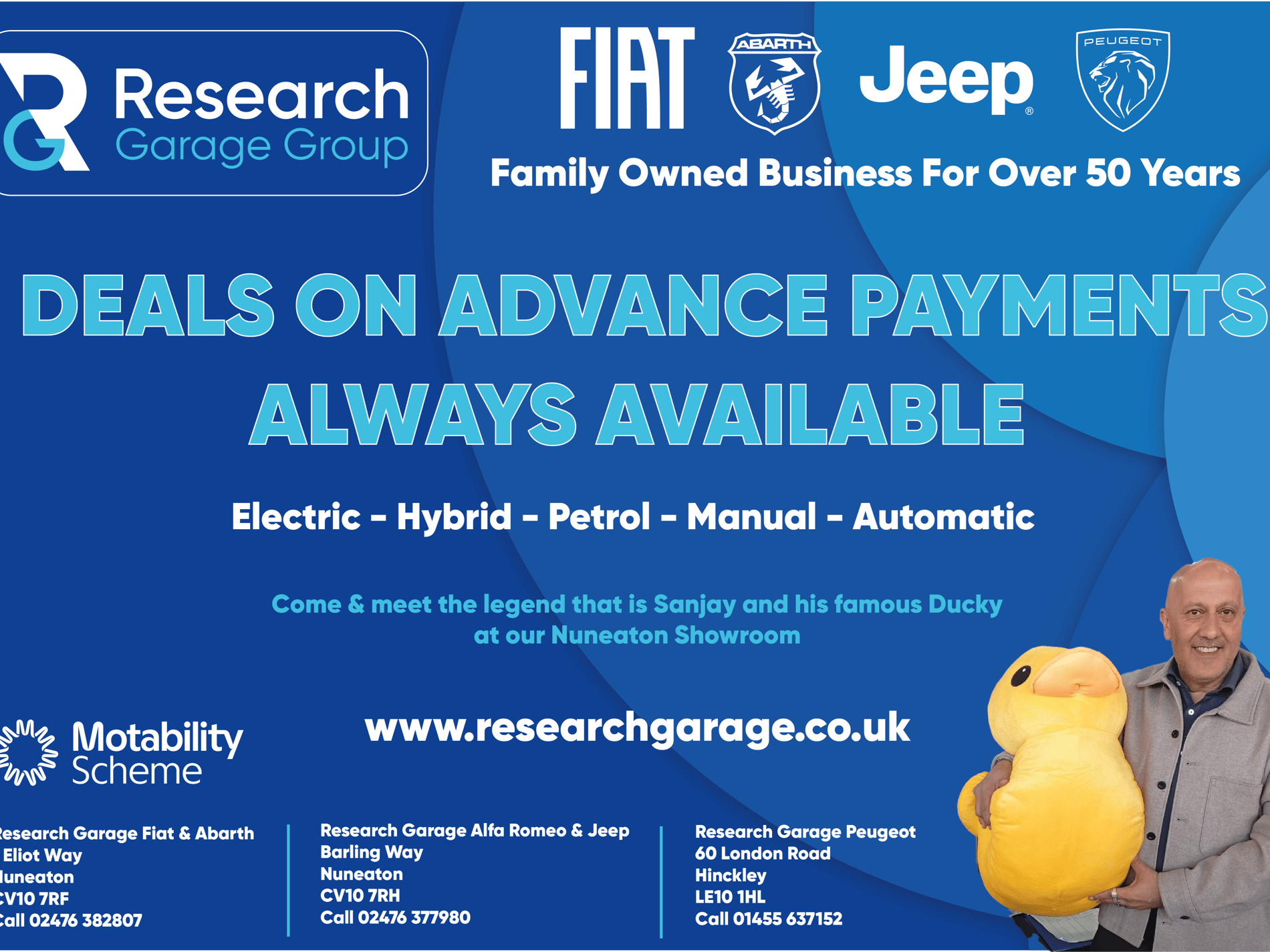 Motability Scheme at Research Garage Chrysler Jeep Nuneaton