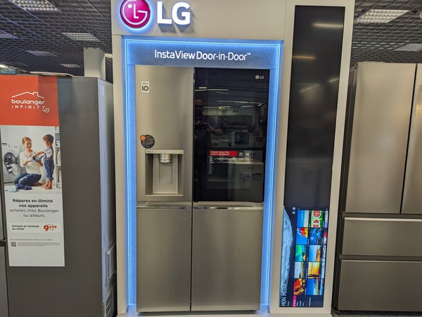 Réfrigérateur Américain Lg GSXV90MBAE INSTAVIEW dans votre magasin Boulanger Frouard.