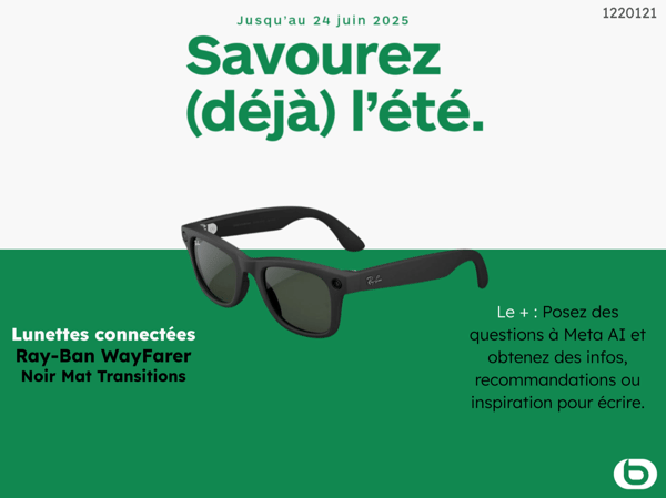 lunette connectée Meta Ray-Ban Boulanger Tourville la rivière Rouen