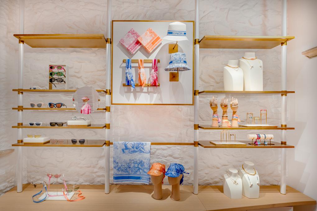Maison Christian Dior pop up store on Mykonos seen in a photo from