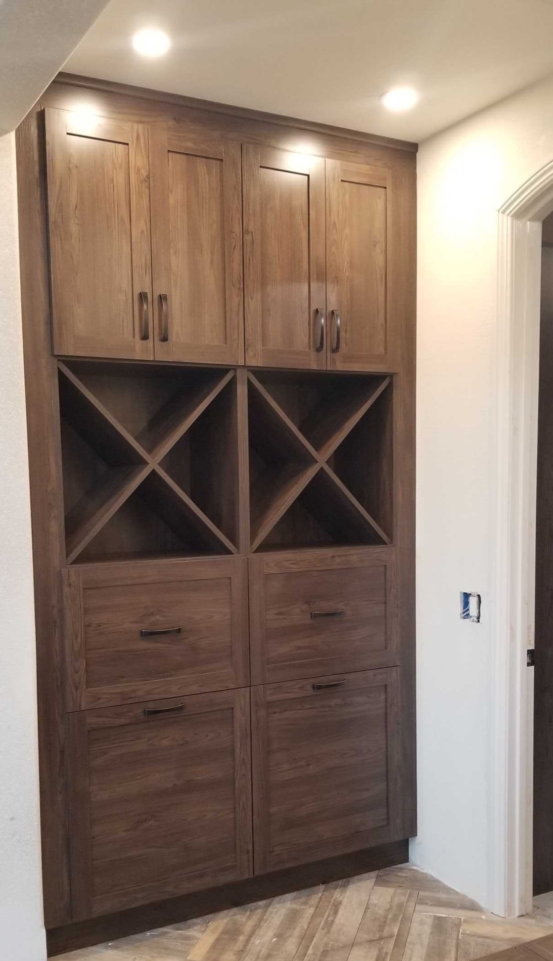 Modern brown wine rack