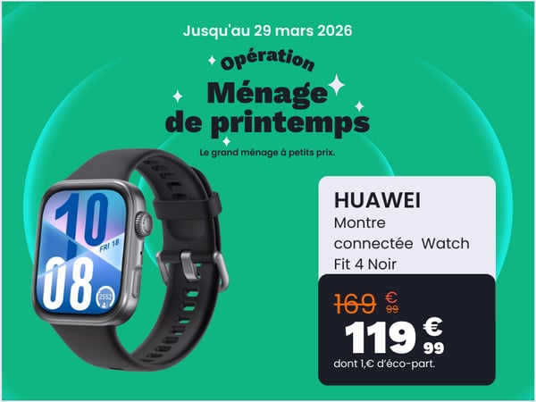 Montre connectée HUAWEI Watch Fit 4 Noir