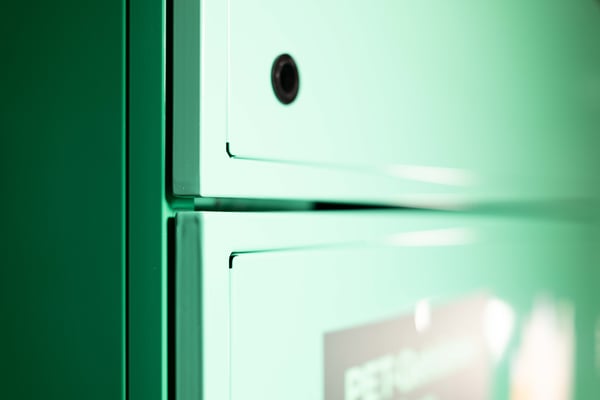 Recycling-Container mit individueller Beschriftung