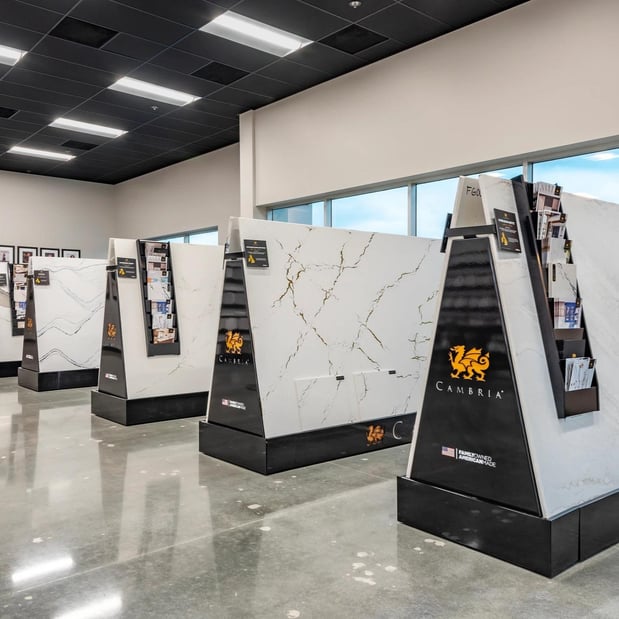 Cambria Sales and Distribution Center Showroom - Los Angeles slab display