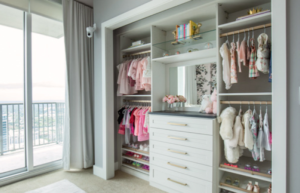 reach-in nursery closet by California Closets