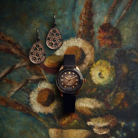Die limitierte Oris Armbanduhr von Herzog & Loibner mit schwarzen Brillanten