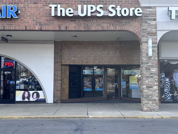 Facade of The UPS Store Southfield Evergreen Shopping Plaza
