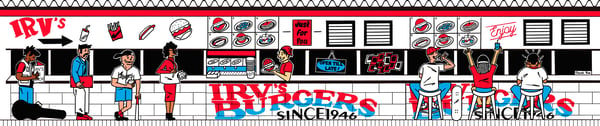 Irv's Burgers Banner