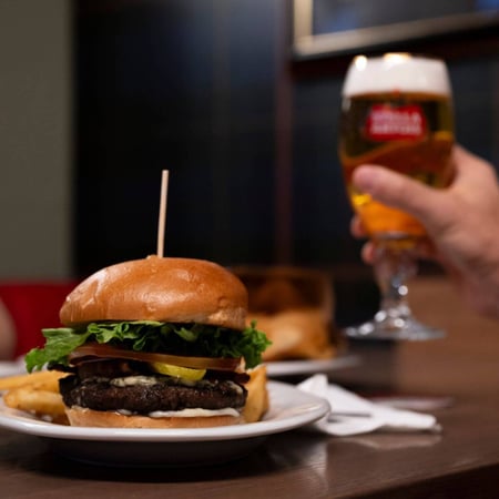 burger and beer