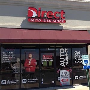 Direct Auto Insurance storefront located at  1100 Church Rd West, Southaven