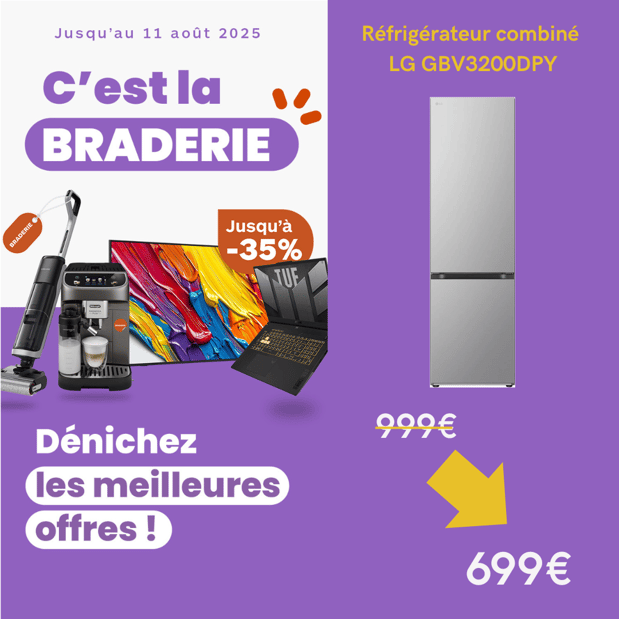 Réfrigérateur combiné 
LG GBV3200DPY