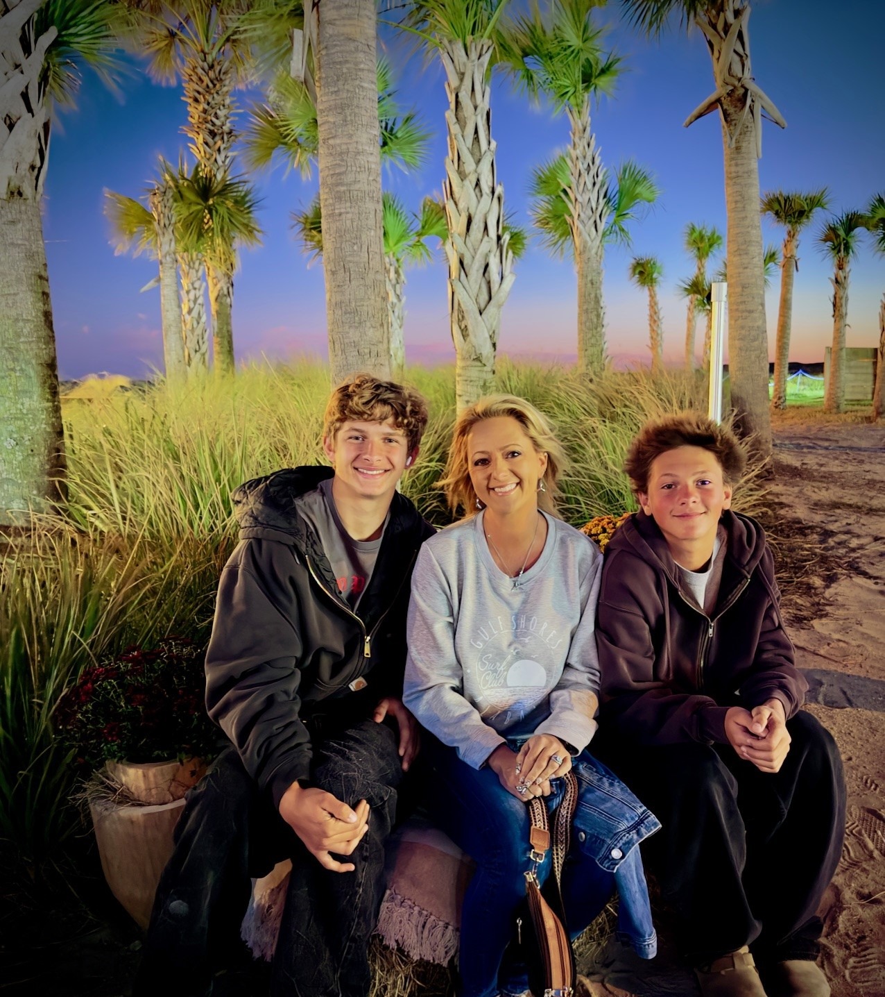 Andrea and her boys 2024