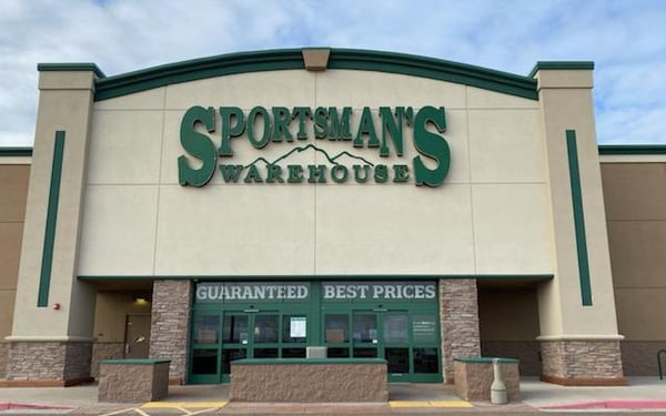 The front entrance of Sportsman's Warehouse in Williston