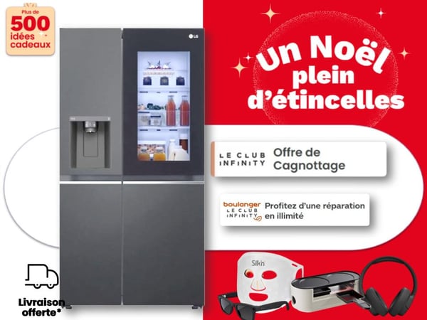 Profitez de ce Noel pour découvrir nos réfrigérateurs : fraîcheur optimale, design élégant et économies d’énergie garanties chez Boulanger Bordeaux Mérignac