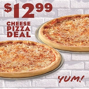 $12.99 Cheese Pizza Deal Image