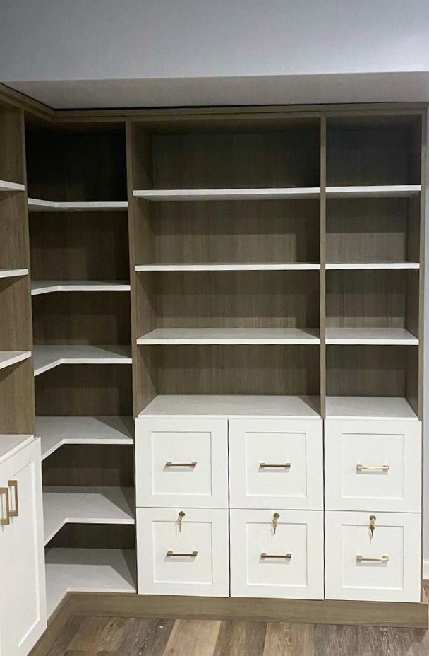 California Closets Long Island NY walk in closet ideas brown and white closet locked drawers custom closet shelving walk in closet ideas small closet cabinets built in closets walk in closet designer