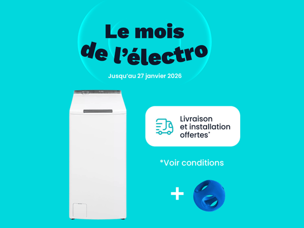 Lave linge top ESSENTIELB CHEZ BOULANGER SOISSONS