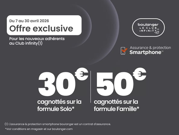 Club infinity smartphone Avril 2026