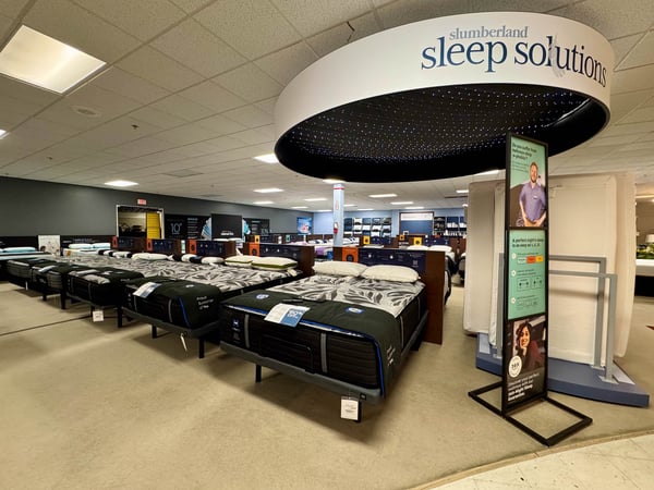 Eau Claire Slumberland Furniture Sleep Solutions display