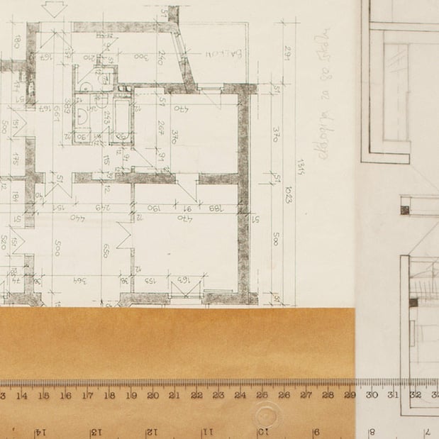 Close up of a blueprint