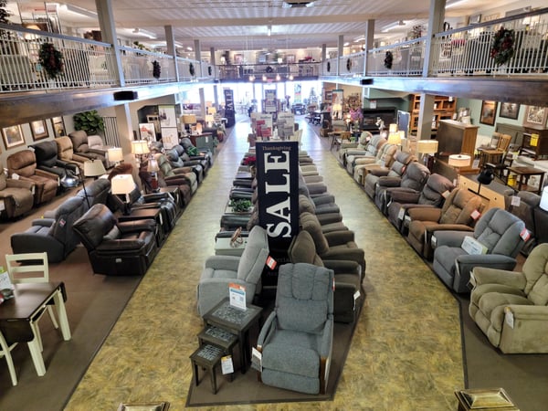 Slumberland Furniture Store in Devils Lake,  ND - Showroom wide view