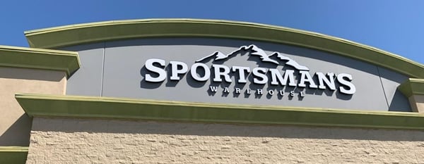 The front entrance of Sportsman's Warehouse in Yuba City