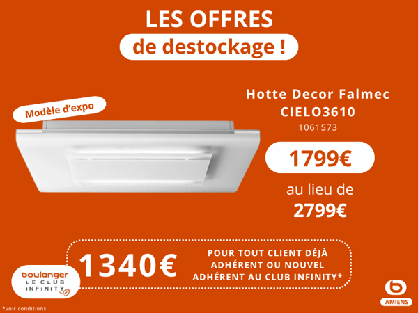 offre, destockage, Hotte Decor Falmec
