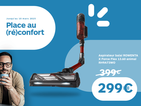 Aspirateur balai ROWENTA X Force Flex 13.60 animal RH9A73WO Réf. 1201523