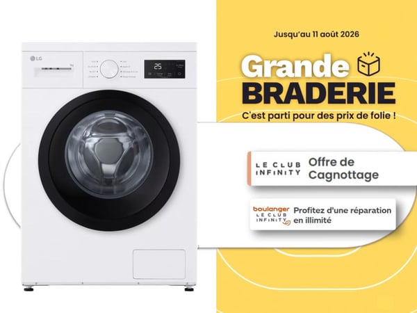 Boulanger Chambray : Le Lave-linge LG 9kg, l'allié parfait de votre quotidien ! 🫧👕