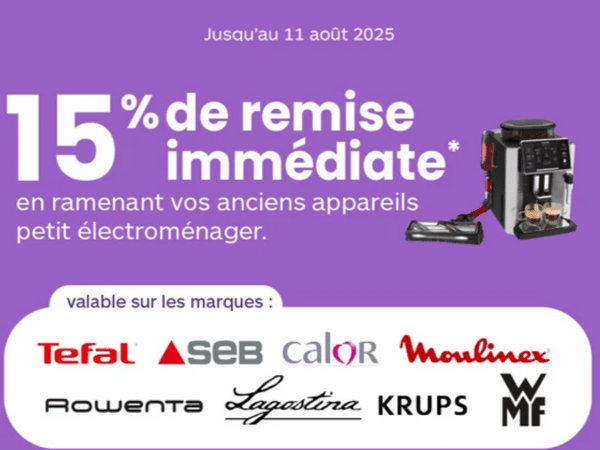 remise, offre, bons plans, tefal, moulinex, boulanger montévrain