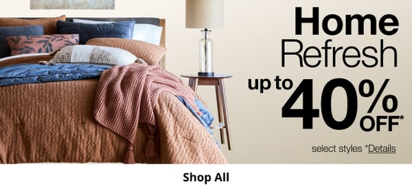 Save up to 40% off on items for the home during JCPenney's Home Refresh Sale!