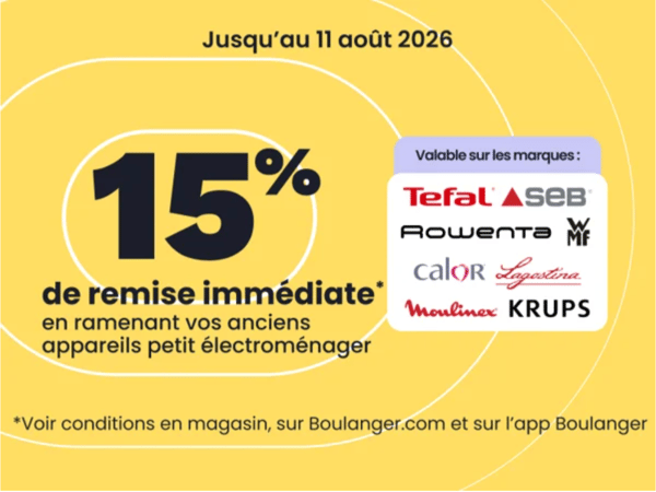 15% de remise immédiate