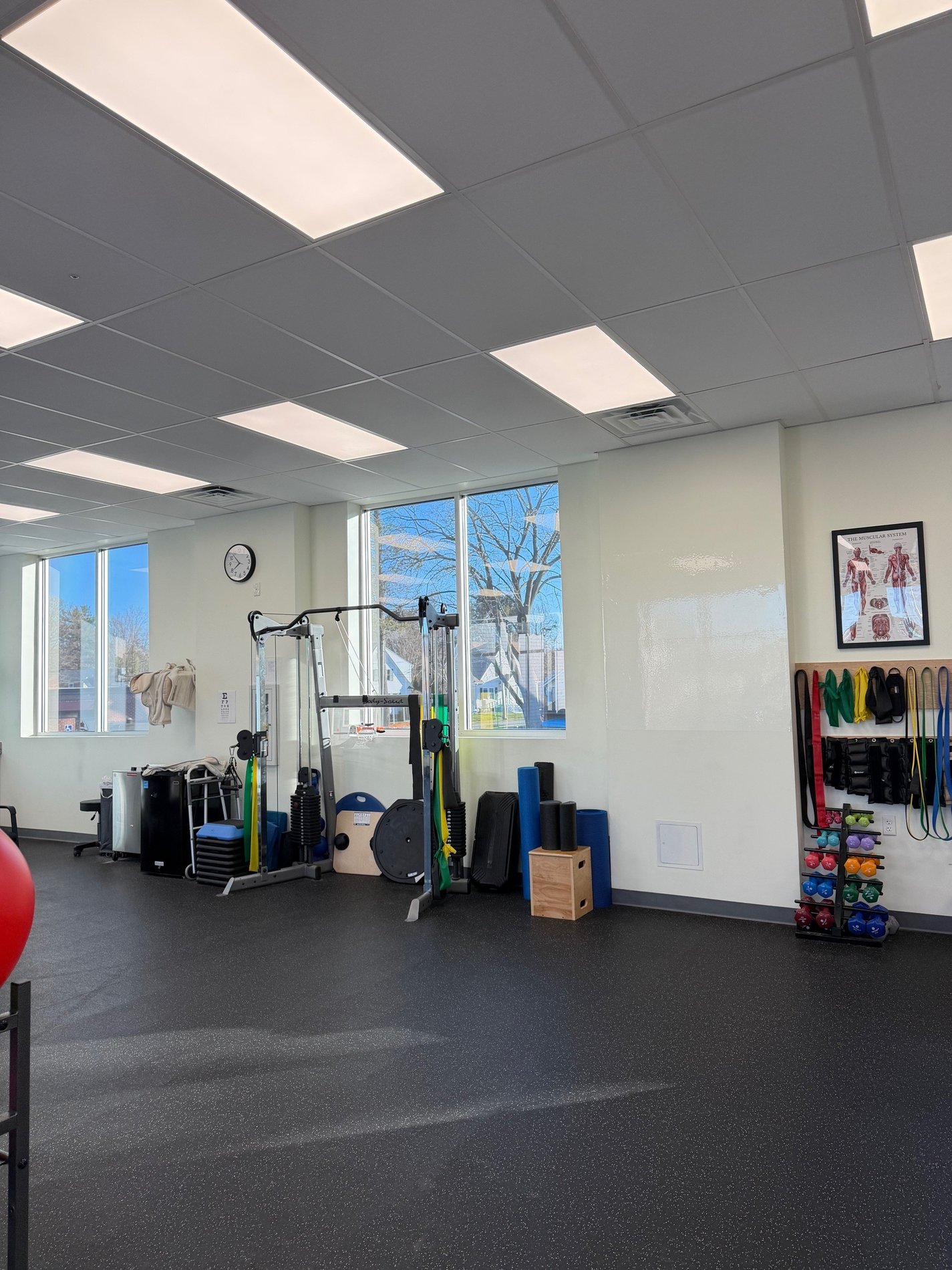 MVPT Physical Therapy East Longmeadow MA patient care area with equipment