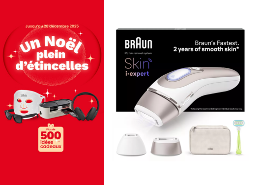 Epilateur lumière pulsée BRAUN IPL PL7147 Skin i-expert
