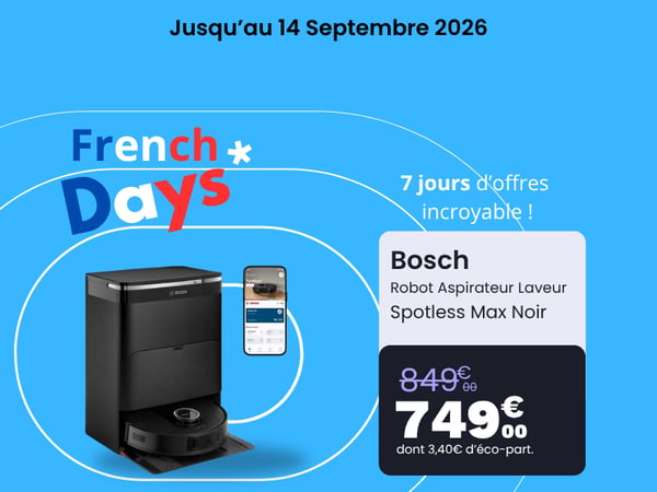 Robot Aspirateur Laveur BOSCH Spotless Max Noir